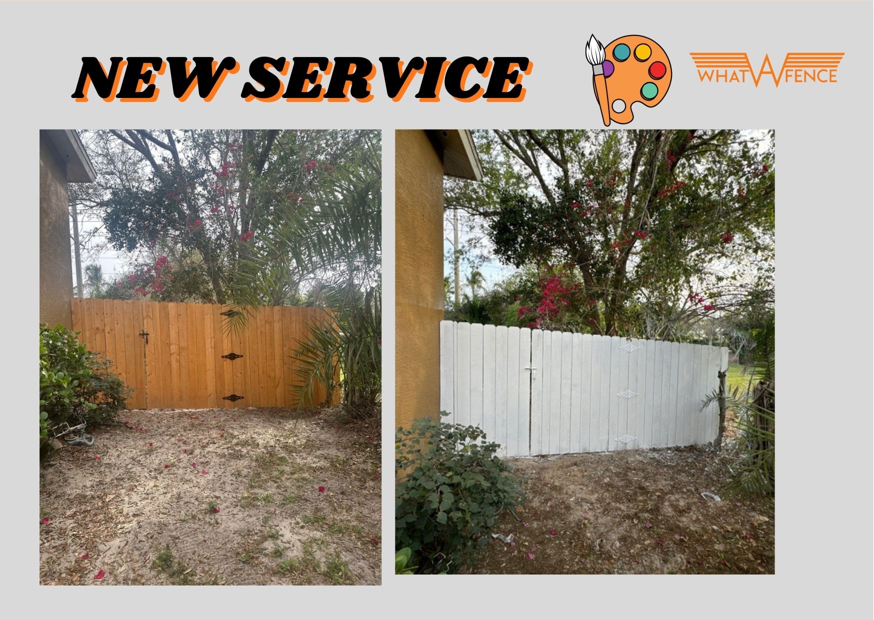To quality Wood privacy fence, painted 